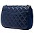 Bolsa Tiracolo Chanel Blue CC em pele de cordeiro acolchoada e lã - vista 2