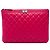 Le Boy Clutch Chanel Boy O Case em pele de cordeiro acolchoada vermelha Medium