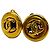 Orecchini a clip rotondi Chanel Gold CC placcati in oro - vista 10
