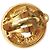 Orecchini a clip rotondi Chanel Gold CC placcati in oro - vista 2