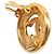 Orecchini a clip rotondi Chanel Gold CC placcati in oro - vista 5