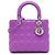 Dior Purple Medium Lambskin Cannage Lady Dior