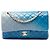 Chanel Blue Medium Classic Ombre Lambskin Double Flap