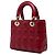 Dior Red Small Lambskin Cannage MyABCDior Lady Dior - vista 2