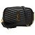 Autre Marque Borsa Lou Camera Saint Laurent nera in pelle Grain de Poudre con monogramma chevron mini