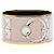 Hermès White Extra Wide vergoldetes Emaille Collier de Chien Armband