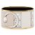Hermès White Extra Wide vergoldetes Emaille Collier de Chien Armband - Ansicht 2