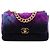 Chanel Purple Large Tweed Ombre 19 Flap