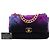 Chanel Purple Large Tweed Ombre 19 Flap - vista 7