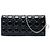 Clutch Lady Dior in vernice nera Cannage con catena