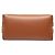 Céline Celine Cuir Triomphe Clutch mit Kette aus glattem braunem Kalbsleder - Ansicht 3