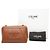 Céline Celine Cuir Triomphe Clutch mit Kette aus glattem braunem Kalbsleder - Ansicht 7