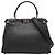 Borsa Fendi Selleria Peekaboo Iconic Media in pelle nera