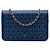 Portafoglio Chanel Blue CC Lambskin Studded Wallet On Chain