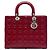 Dior Red Large Patent Cannage Lady Dior