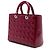 Dior Red Large Patent Cannage Lady Dior - vista 2