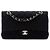 Chanel Black Medium Classic Jersey Double Flap