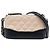 Clutch Gabrielle con doppia zip e catena in pelle di vitello invecchiata bicolore beige Chanel