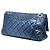 Chanel Blue Metallic Quilted Aged Calfskin Reissue 2.55 Double Flap 228 - vista 2