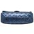 Chanel Blue Metallic Quilted Aged Calfskin Reissue 2.55 Double Flap 228 - vista 3