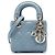 Dior Blue Micro Lambskin Cannage Lady Dior