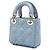Dior Blue Micro Lambskin Cannage Lady Dior - vista 2