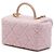 Chanel Vanity Case em Tweed acolchoado rosa CC com alça superior - vista 2