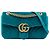 Borsa a tracolla Gucci Blue Medium GG Marmont Matelassé in velluto