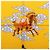Pañuelo de seda Hermès Yellow Heavenly Horses 90 - vista 2