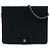 Custodia iPad Chanel Black CC Quilted Caviar con catena