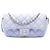 Custodia occhiali Chanel Purple CC Quilted Caviar con catena