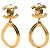 Orecchini a clip pendenti Chanel Gold CC placcati in oro
