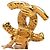 Orecchini a clip pendenti Chanel Gold CC placcati in oro - vista 3