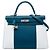 Hermès Blue Bicolor Epsom Kelly Flag Sellier 35