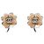 Chanel Silver CC Clip-On-Ohrringe aus emailliertem Messing und Strass in Kleeblatt-Form