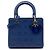 Dior Blue Medium Ultra Matte Calfskin Embossed Cannage Lady Dior
