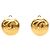 Orecchini a clip rotondi placcati oro Chanel Gold CC