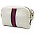 Gucci Mini Borsa a Tracolla Ophidia in Pelle di Vitello Bianca con Web - vista 2