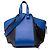 LOEWE Blue Medium Hammock Satchel aus bicolor körnigem Kalbsleder