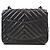 Chanel Black Mini Square Classic Chevron Crumpled Patent So Black Single Flap - vista 2