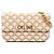 Céline Bolsa de Ombro Celine Beige Triomphe Matelasse Canvas Monochrome Chain
