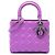 Dior Purple Medium Lambskin Cannage Lady Dior