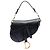 Borsa Saddle Dior Mini in pelle di vitello grana naturale nera