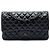 Chanel Black Medium Classic Caviar Glitter Double Flap