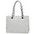 Borsa Tote Chanel in pelle di vitello martellata bianca
