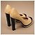 Chanel Plateau Pumps Beige Leder Schwarz - Ansicht 6
