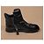 Chanel Sneakers Alte in Pelle Matelassé Nera - vista 5