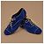Chanel Scarpe stringate camoscio blu e oro - vista 10
