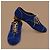 Chanel Scarpe stringate camoscio blu e oro - vista 11
