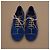 Chanel Scarpe stringate camoscio blu e oro - vista 2